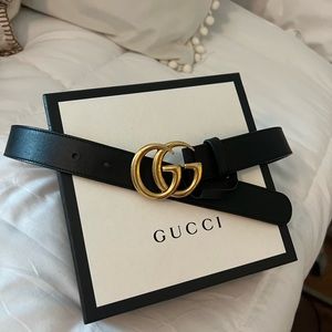 Black & Gold Gucci Belt